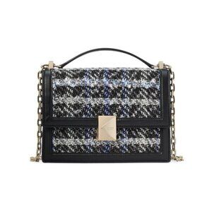 kate spade new york Deco Plaid Tweed Small Chain Shoulder Bag